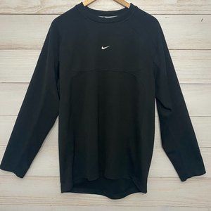 Nike men's size Large black embroidered thermal long sleeve shirt